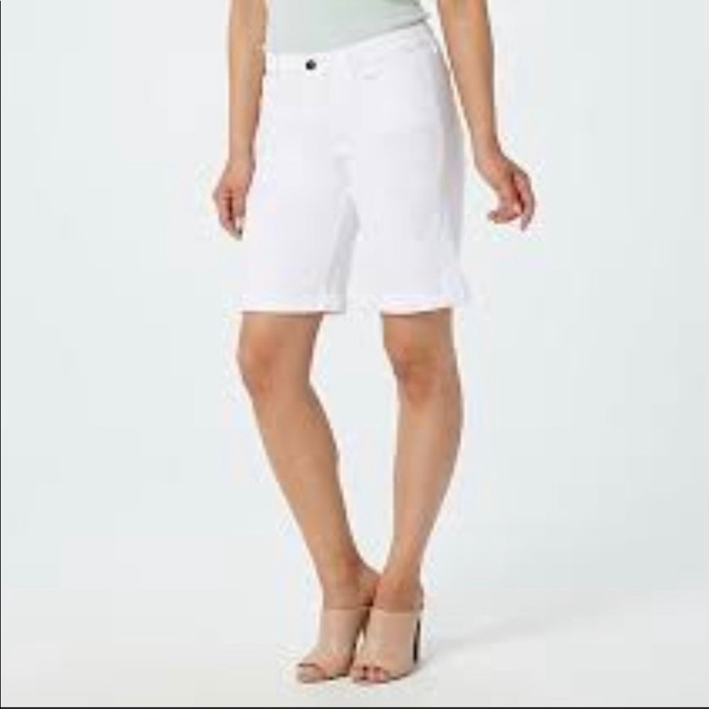 Garnet Hill White Denim Shorts 8